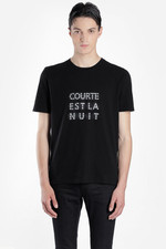 SAINT LAURENT sz S  Courte Est La Nuit T-shirt In Black