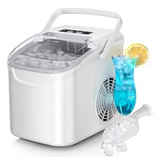 Countertop Ice Maker Machine, 8 Ice Cubes in 6 mins, 26lb/Day Ice with 2 Sizes-