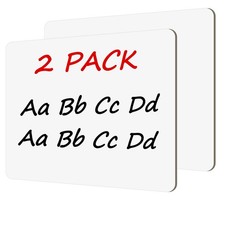 2 PC Small White Board Dry Erase Classroom Pack Boards 9 x12  Personal Whitebo...
