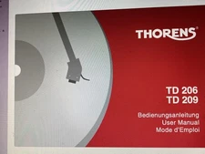 Thorens Td 206 Td 209 User Manual Digital