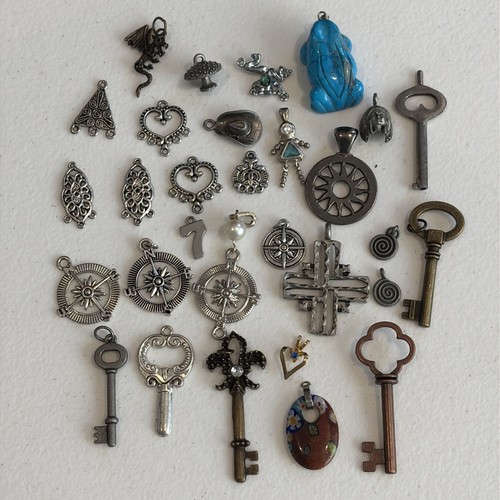 Charms and Pendants Set Lot of 30 Jewelry Making Supplies *READ*