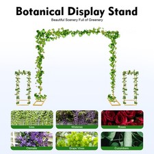 Gold Balloon Stand with 2 Flower Stands Metal 2x2m Wedding Stand Backdrop Stand