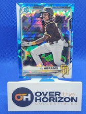 CJ Abrams #BDC-76  ~ 2021 Bowman Chrome  Draft Blue Sapphire Refractor 