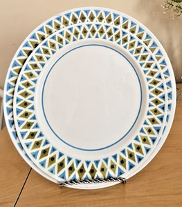 Vtg MIKASA MEDITERRANIA 12"Chop Plate and 10" Plate Pattern #4068 Algiers