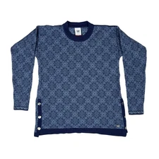 Dale of Norway Sweater Womens Small Blue Symra Merino Nordic Snowflake 94341