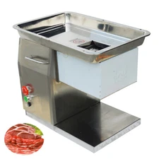 110V Commercial Stailess Steel Meat Slicer Cutter Machine with 10mm Blade