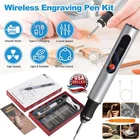 Rechargable Engraving Pen w/ 30 Bits Cordless Electric DIY Engraver Rotary Tool