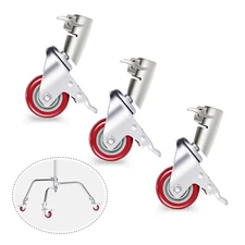 NEEWER 3 Packs Professional Metal Swivel Caster Wheels Set with 75mm Diameter
