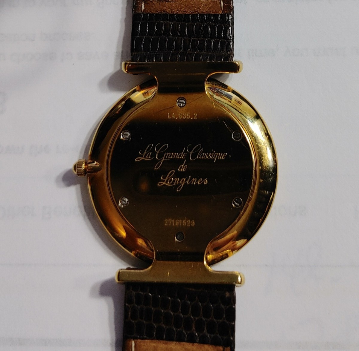Longines La Grande Classique Watch L4.635.2.32.1 Quartz Mens 33mm