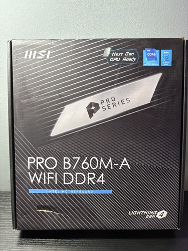 MSI - PRO B760M-A WIFI DDR4 (LGA 1700 Socket) Intel B760 mATX DDR4 Wi-Fi 6E M... - Picture 5 of 7