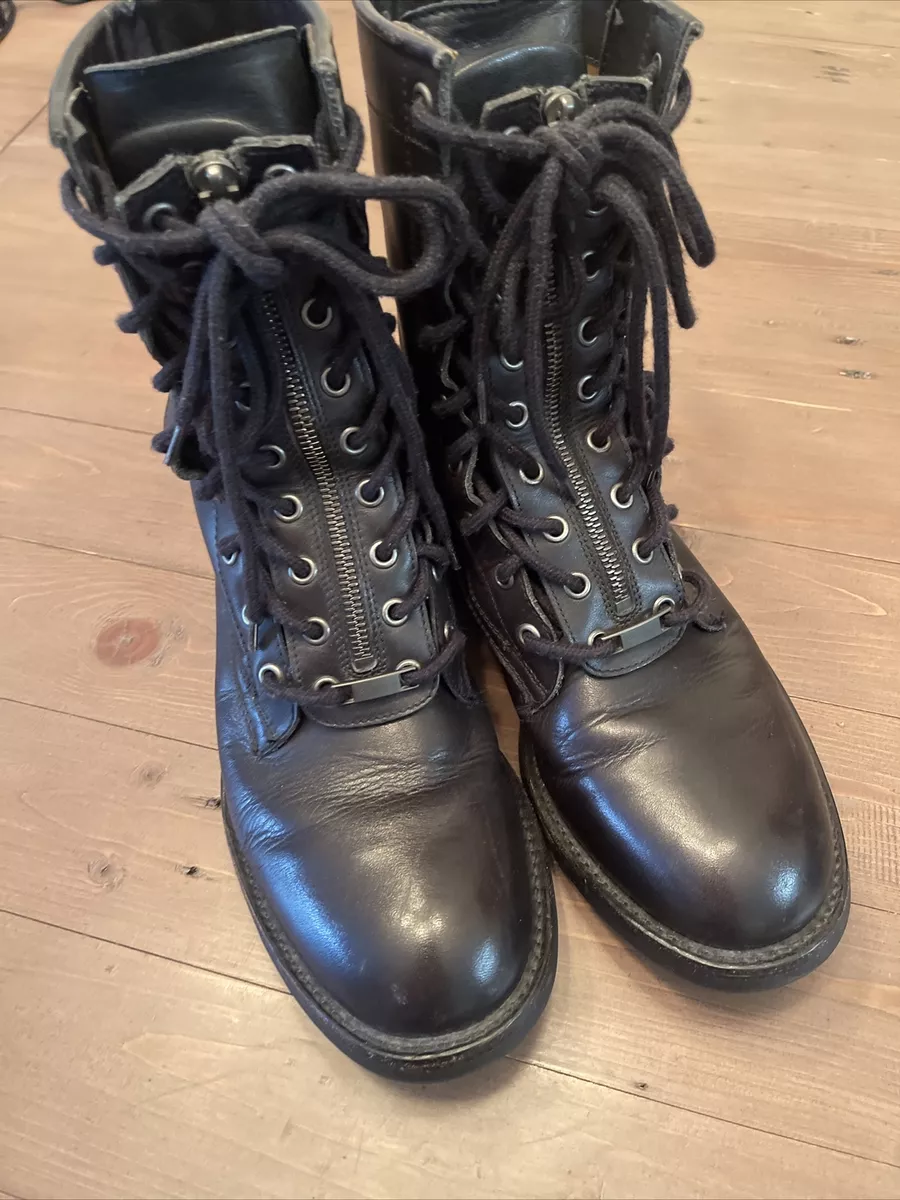 Louis Vuitton Leather Combat Boots