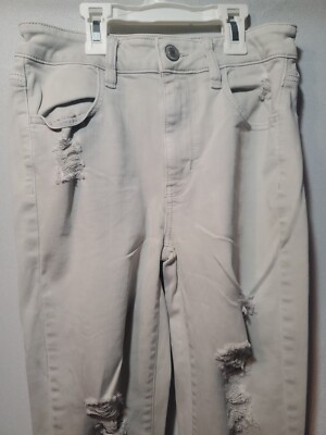 GIRLS American Eagle Next Level Straight Distressed Jeans Sz 8