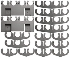 Ford 8mm Silver Spark Plug Wire Deluxe Mount & Separator Kit 65-77 Ford