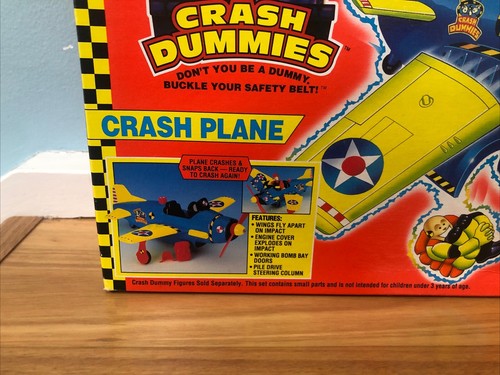 RARE VINTAGE 1992 CRASH DUMMIES CRASH PLANE TYCO NEW - Picture 2 of 4