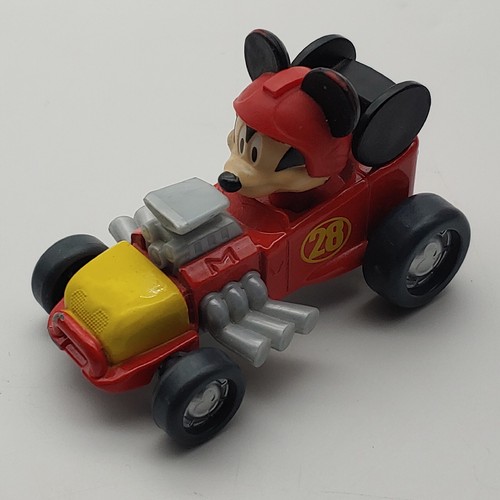 Disney Mickey Mouse Club 28 Hot Rod Racer Roadster 3" Diecast Car Mattel 2016 - Picture 3 of 5