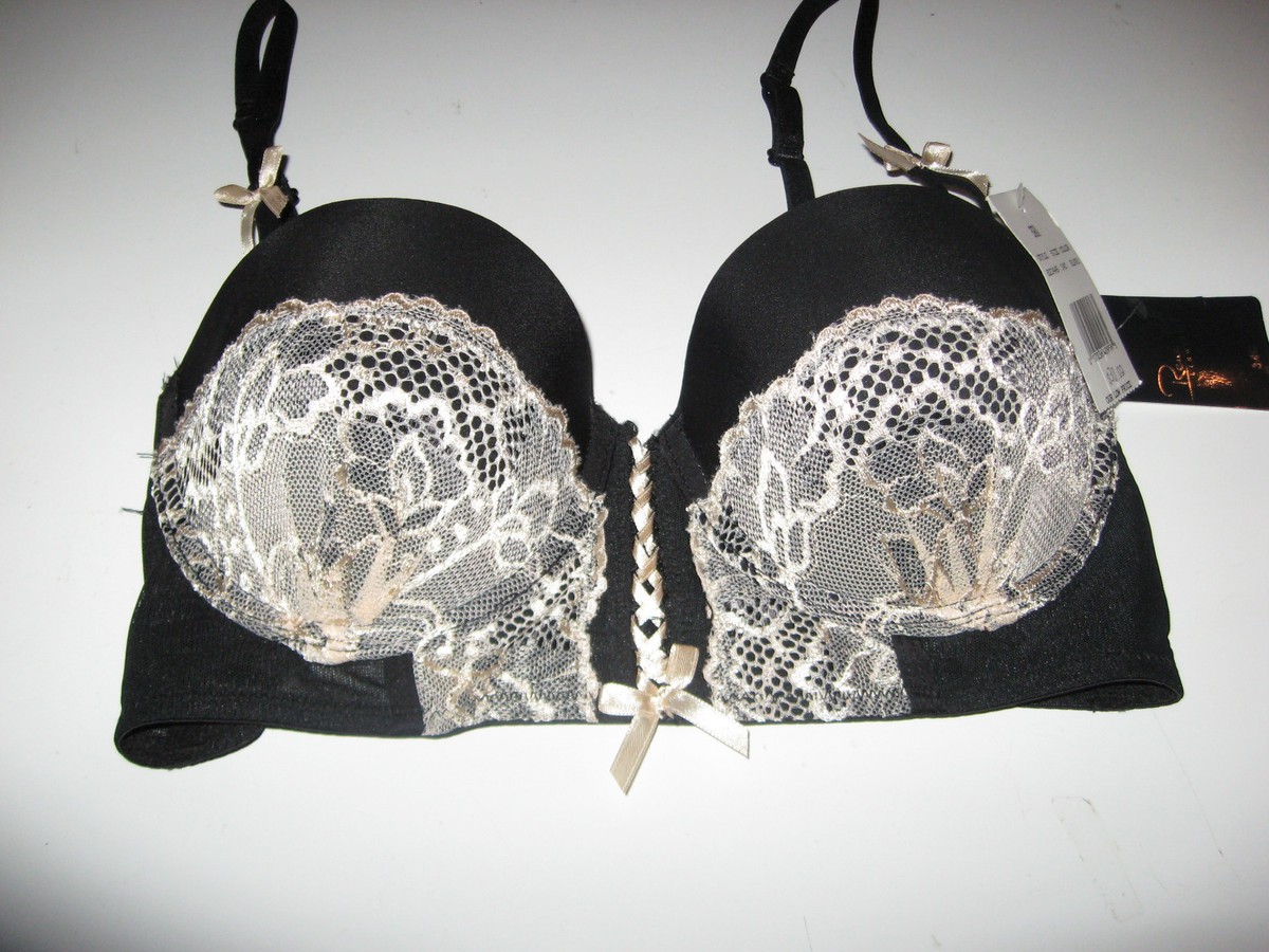 face to face Sexy Rene Rofe 23445 Push Up Bra with adjustable Straps Black 36B