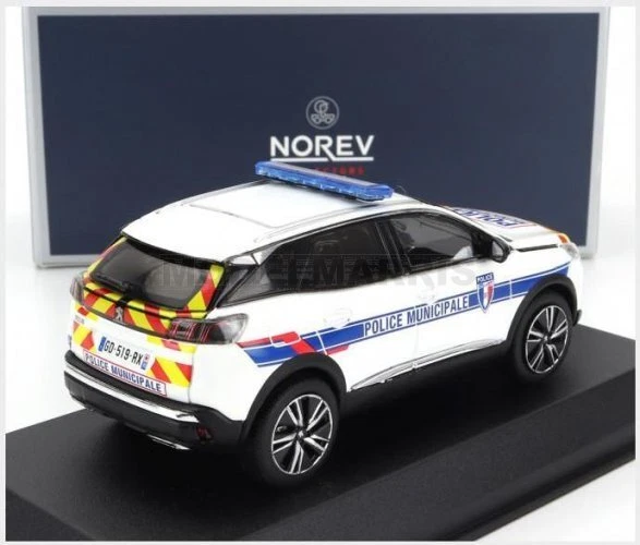 NOREV 473949 Peugeot-3008 Police Municipal 2023 - Blanco Azul Red Yellow - 1/4 - Imagen 2 de 2