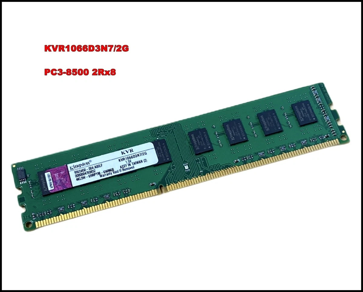 2x 2GB (4GB) KINGSTON KVR1066D3N7/2G PC3-8500 Desktop RAM Dimm  