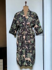 Vintage Cotton Handmade Kantha Jacket japanese Kimono Style Quilted Kantha Robe