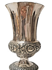 BIEDERMEIER FUßBECHER KELCH MIT ORNAMENT VOLL SILBER PUNZE ALT-WIEN RADPUNZE