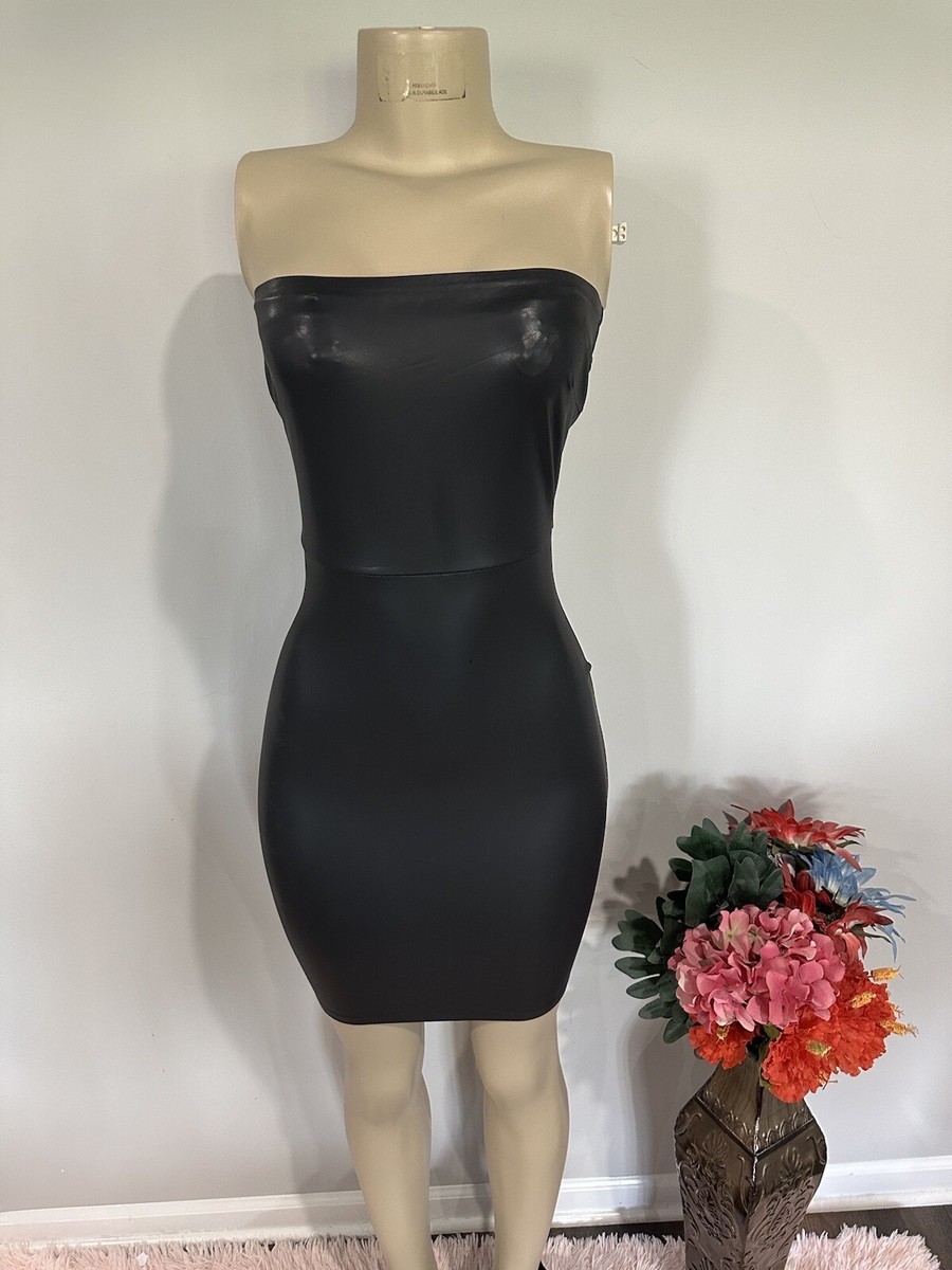 Dress Size Small Women Bodycon AKIRA Anthem Faux Leather