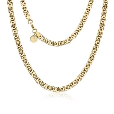Königskette Herrenkette Gold vergoldet Kette 999er Gold 24 Karat B-Ware K6187D - Bild 1 von 3