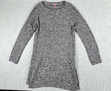 Vince Camuto Sweater Dress Women’s Medium Black Gray Knit Shift Crew Neck