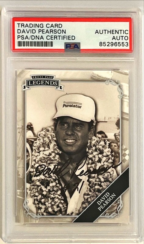 2009 Press Pass Legends NASCAR Racing David Pearson Signed Auto Card #25 PSA DNA