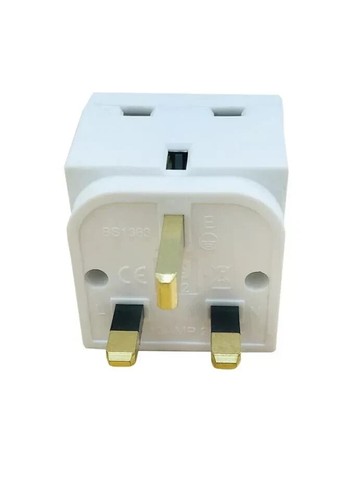 2-Way 3-Pin Household Adapter Socket | UK Multi Plug Mains – 3A Double Outlet - Picture 5 of 5