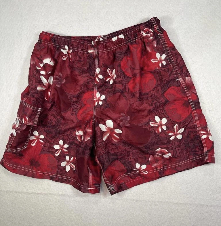 Trader Bay Men's Swim Trunk Board Shorts Size Large. Red Swimsuit pants - Image 2 of 4