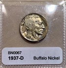 Exceptional 1937 D Buffalo Nickel - Beautiful strike with nice light toning.