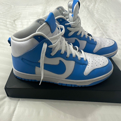 Nike Men s Low Top Leather Sneakers Lace Up Blue/White Colorblock US 9