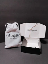 KM Legend Men's Genuine Leather Dress Belt NL-Blue 48 Brand New