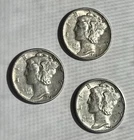 Mercury Dimes 1940-D 1941-D 1942-S 1944-D 1945-D 10c 90% Silver