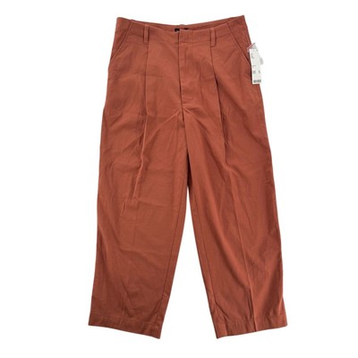 Standard Cloth Pants Mens 32 Cedar Brown Cropped Trousers Modern