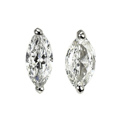 Brand New Pt900 Marquise Cut Diamond Earrings 0.623ct D/F SI1-2 Free Shipping fr
