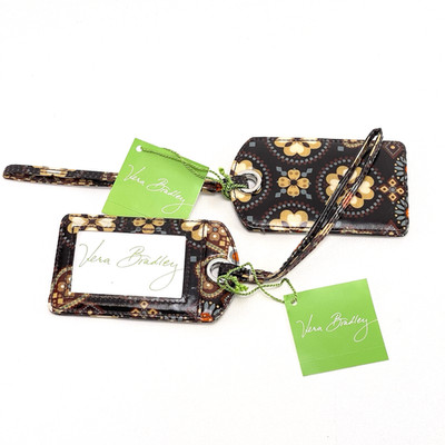 Vera Bradley Canyon Luggage Tags - Lot of 2 - Retired - New With Tags