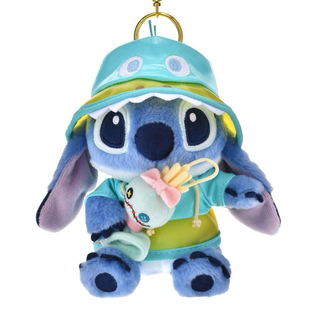 Disney キーホルダー♡ Disney Store Japan Stitch Plush Keychain Key Holder Toy Rain