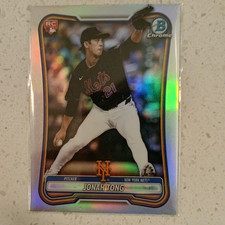 2026 Bowman Chrome Jonah Tong Red Rookie Refractor New York Mets