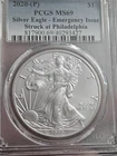 2020-P American Silver Eagle PCGS MS69 Emergency Issue