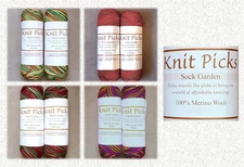 2 Skeins Sock Garden by Knit Picks (100% Merino Wool) 2 Colors Available