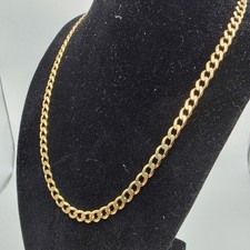 Solid 9ct Yellow Gold Curb Chain – 19.5” – 18.03g – 5mm – Hallmarked 375
