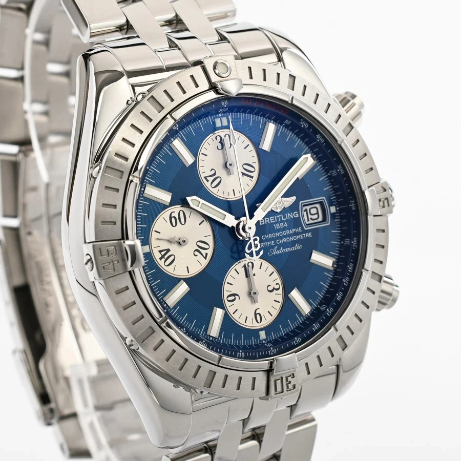 BREITLING Chronomat Evolution A156C45PA Blue Men's Used Watch #111126 - image 4 of 4