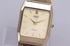 [Near MINT] SEIKO Dolce 9521-5110 26mm Gold Dial Quartz Men's Vintage Watch
