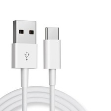 New Braided USB-TYPE-C WHITE Charging Data SYNC Charger Cable Cord Fast Ship