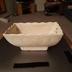 Vintage White McCoy Pedestal Line Planter