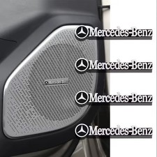 4x Mercedes Benz Logo Interior Styling Badge Self Adhesive Alloy Sticker