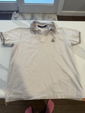 NEW Psycho Bunny Kids Riviera Blue Pique Polo Boys Size Medium 10-12