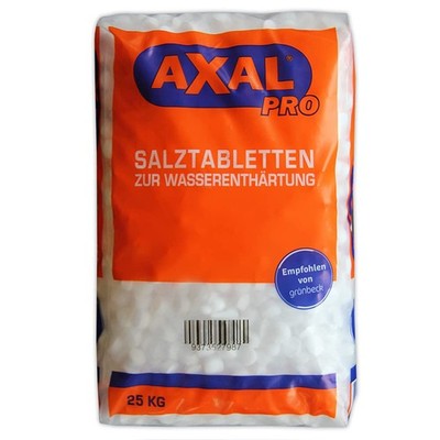   Axal Pro Regeneriersalz 25kg, Salztabletten zur Wasserenthärtung, Siedesalz  