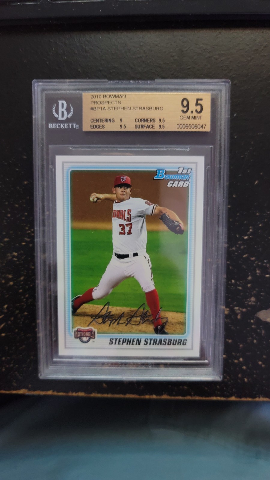2010 Bowman Prospects Washington Nationals Stephen Strasburg Rookie Card
